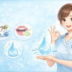 唾液の機能をイメージしたイラスト｜虫歯・口臭を防ぐ唾液の役割