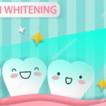 歯の黄ばみとホワイトニングを説明する歯のイラスト